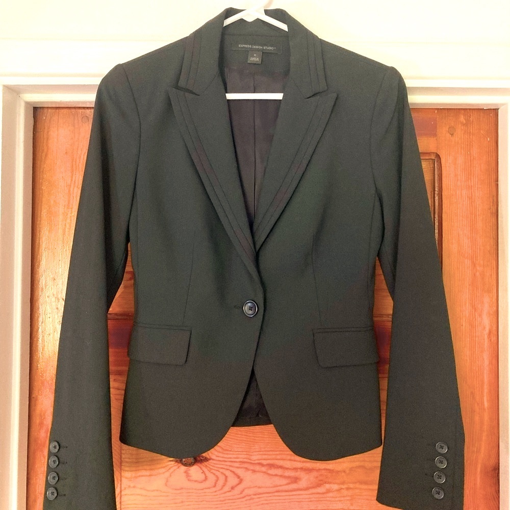 Striped Lapel Blazer